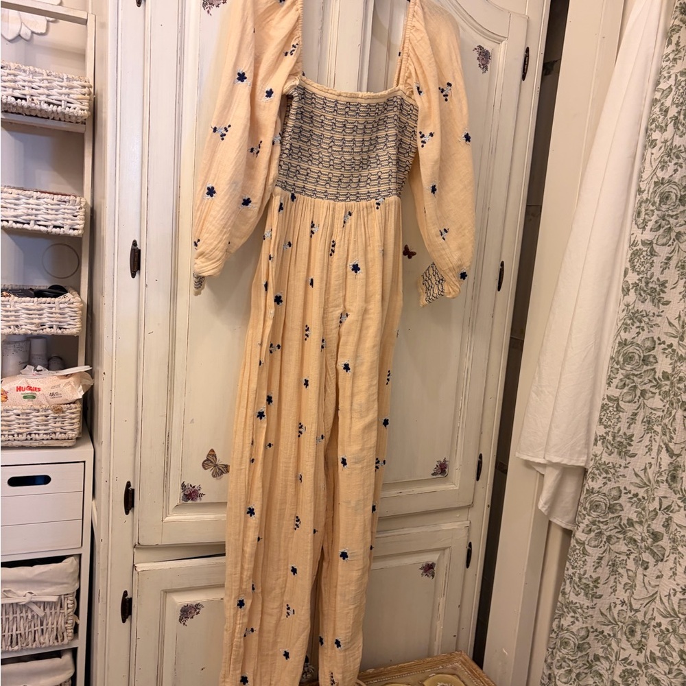 Free People Dahlia Smocked Jumpsuit
